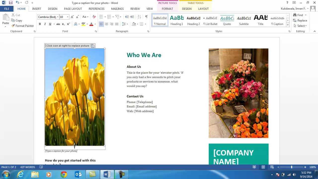 How To Create A Brochure Using Ms Word 2013 In Creating Word Templates 2013