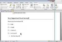 How To Create A Word Survey : Ms Word Skills in Poll Template For Word