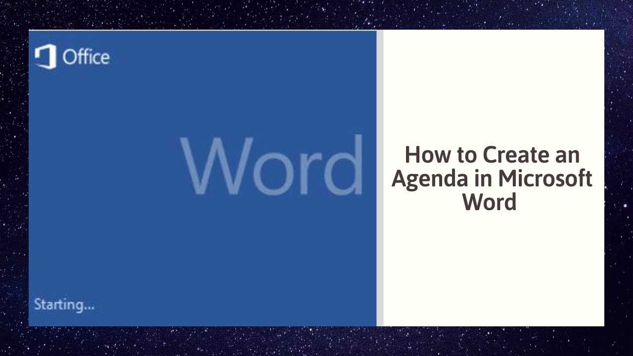 How To Create An Agenda In Microsoft Word In Agenda Template Word 2010