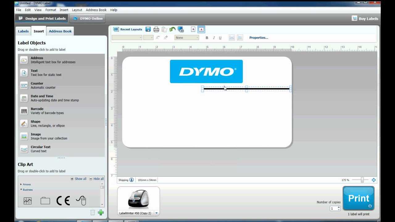 How To Create Complex Labels In Dymo Label Software Pertaining To Dymo Label Templates For Word