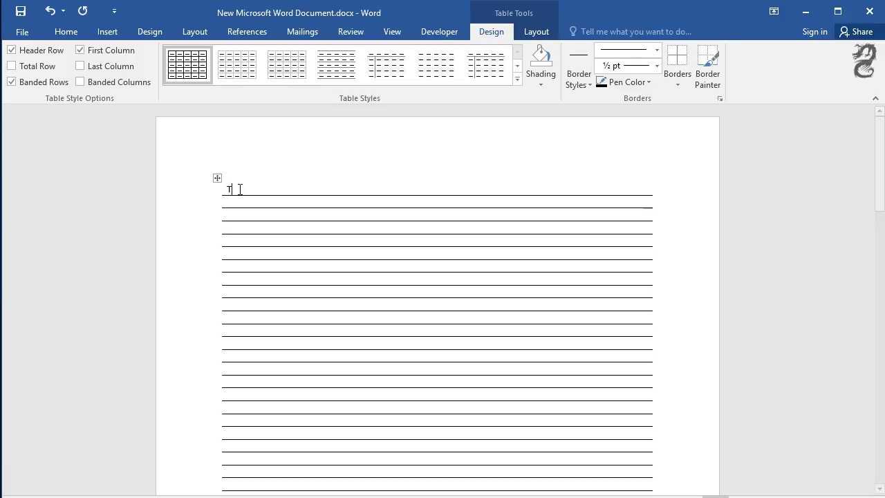 How To Create Lined Paper In Word With Regard To Microsoft Word Lined Paper Template