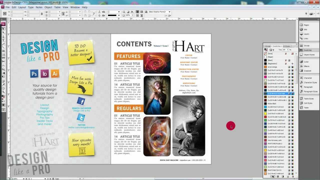 How To Design A Magazine's Table Of Contents // Magazine Design For Magazine Template For Microsoft Word
