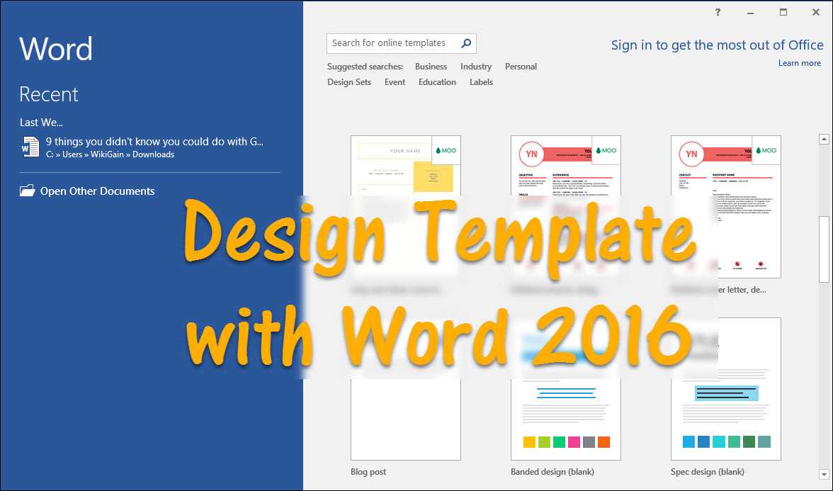 How To Design Template With Word 2016 – Wikigain Throughout Word Macro Enabled Template