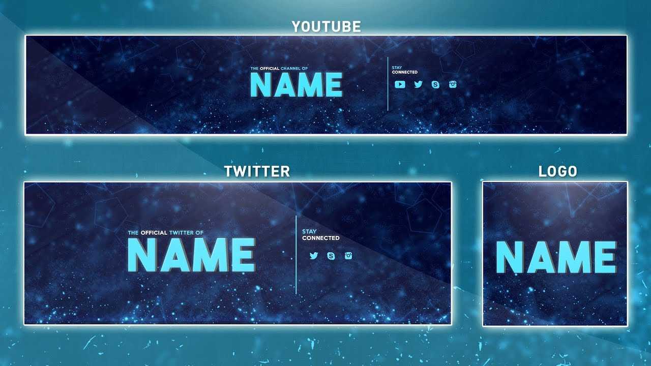 How To Edit On Youtube Banner Template | Photoshop (Banner – Logo – Twitter  Psd) Inside Banner Template For Photoshop