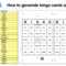 How To Generate Bingo Cards With A List Of Words Inside Blank Bingo Card Template Microsoft Word