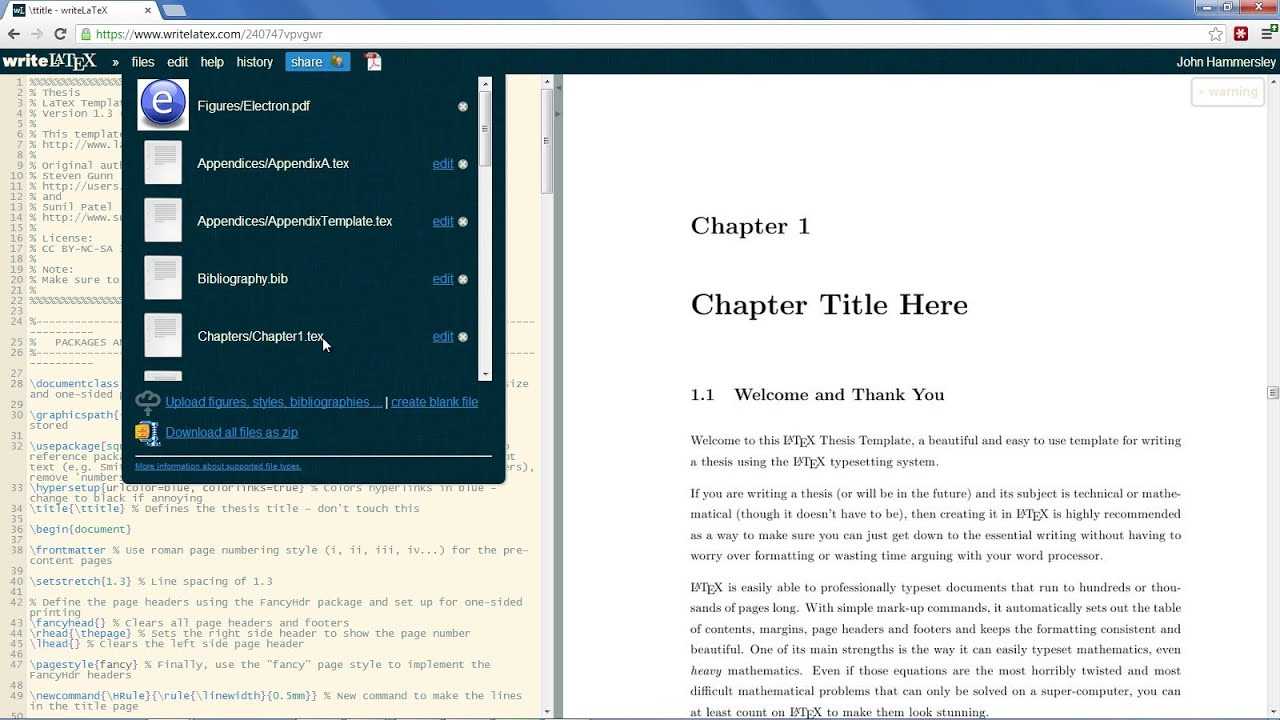 How To Get Started Writing Your Thesis In Latex – Overleaf With Regard To Ms Word Thesis Template
