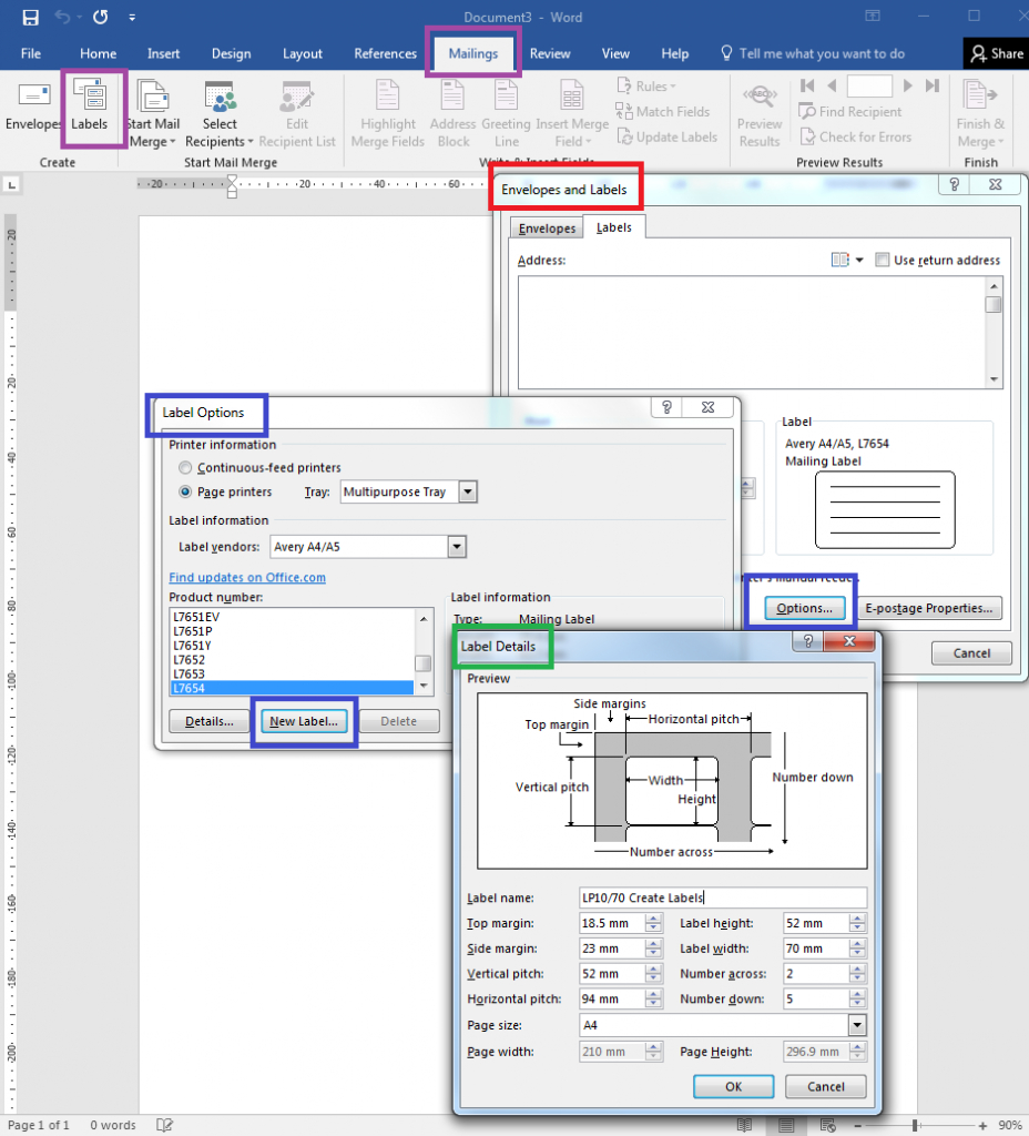 How To – How To Create Your Own Label Templates In Word Pertaining To Labels 8 Per Sheet Template Word