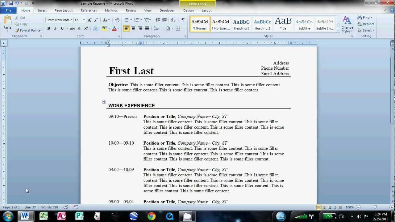 How To Make An Easy Resume In Microsoft Word For How To Find A Resume Template On Word