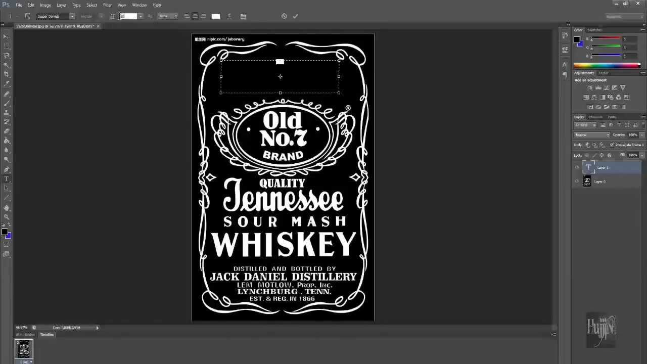 How To Make Jack Daniels Logo In Photoshop Quick & Easy With Blank Jack Daniels Label Template