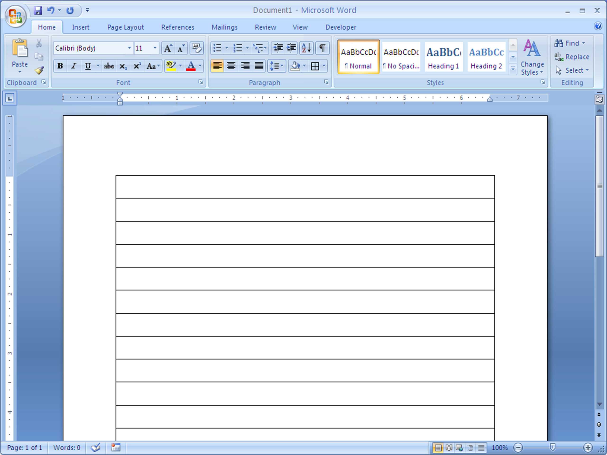 How To Make Lined Paper In Word 2007: 4 Steps (With Pictures) Within Notebook Paper Template For Word