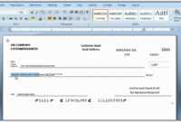 How To Print A Check Draft Template for Print Check Template Word