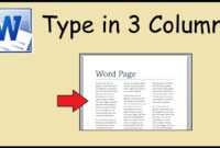 How To Type In 3 Columns Word with regard to 3 Column Word Template