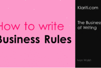 How To Write Business Rules – Templates, Forms, Checklists regarding Business Rules Template Word