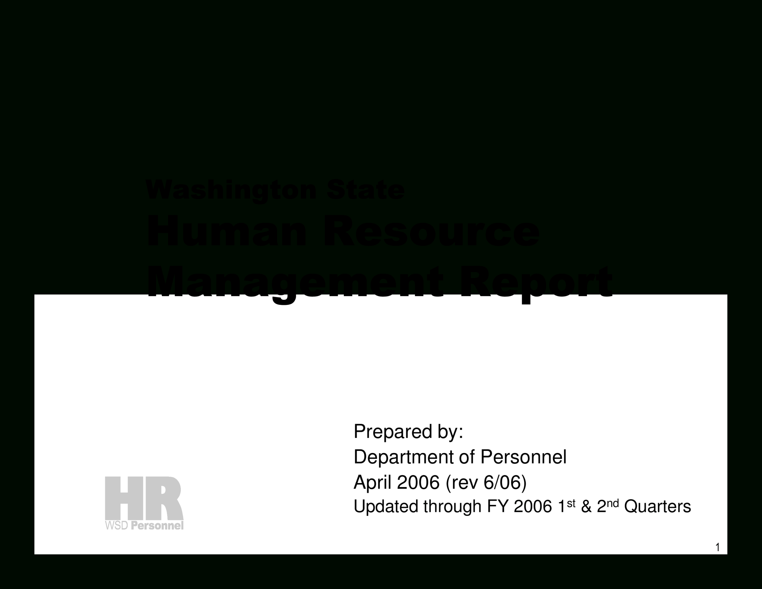 Hr Management Report | Templates At Allbusinesstemplates Inside Hr Management Report Template