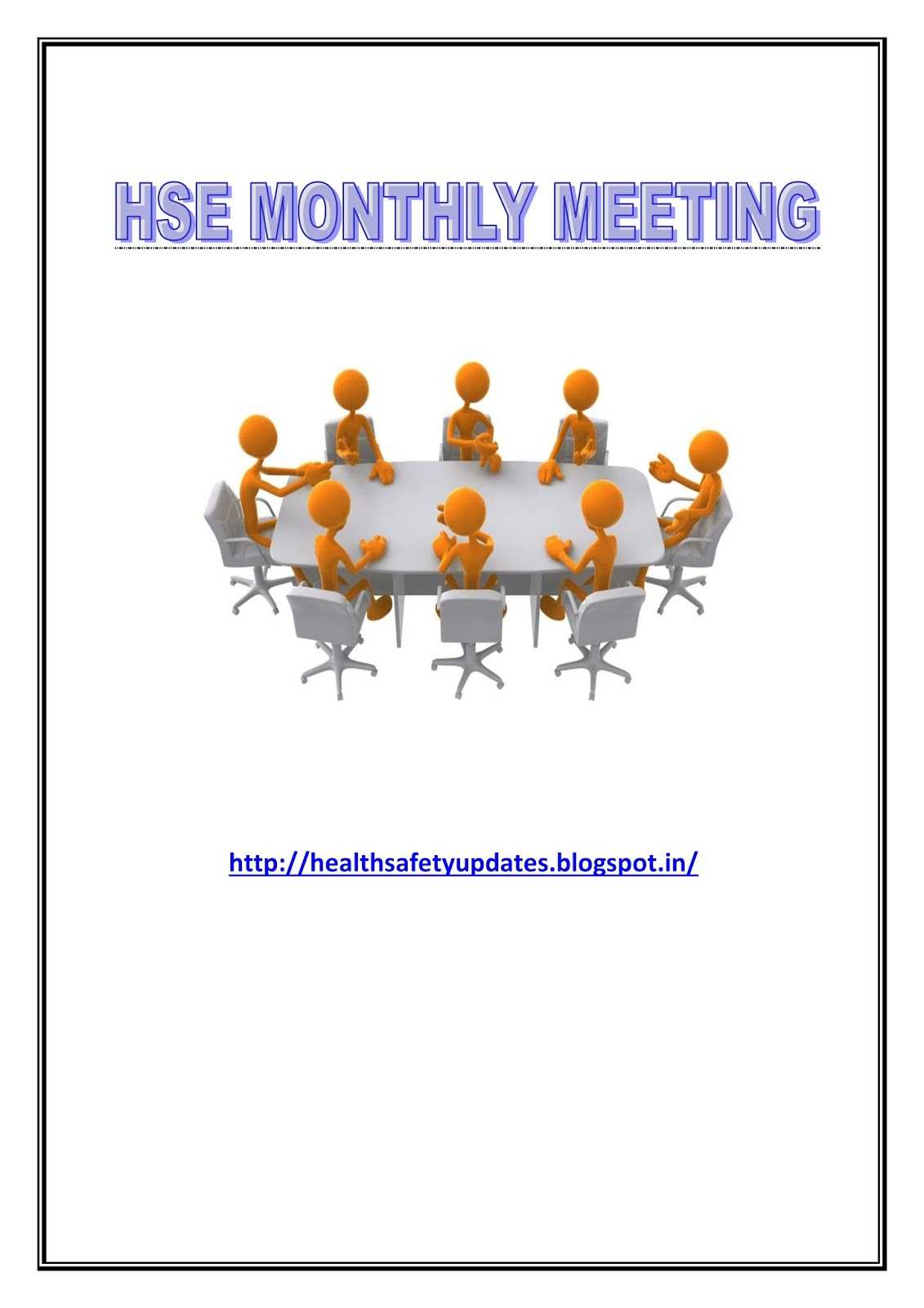 Hse Report Template ] – Hse Monthly Meeting Sample Format Pertaining To Hse Report Template