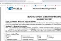 Incident Report Form - Hsse World for Health And Safety Incident Report Form Template