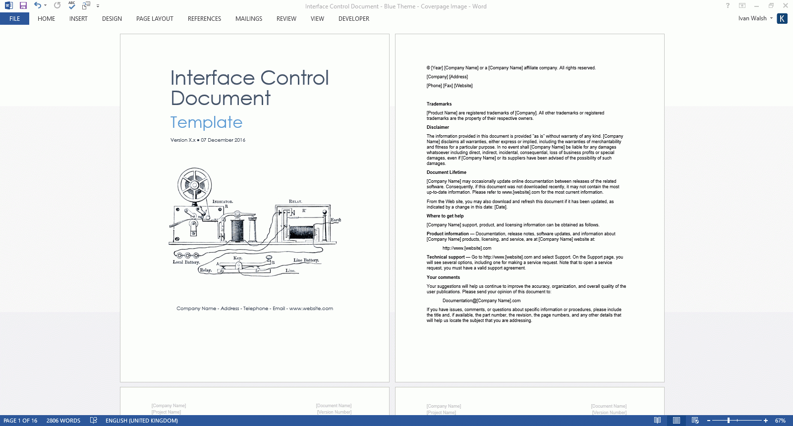 Interface Control Document Template (Ms Word) – Templates Inside Product Requirements Document Template Word