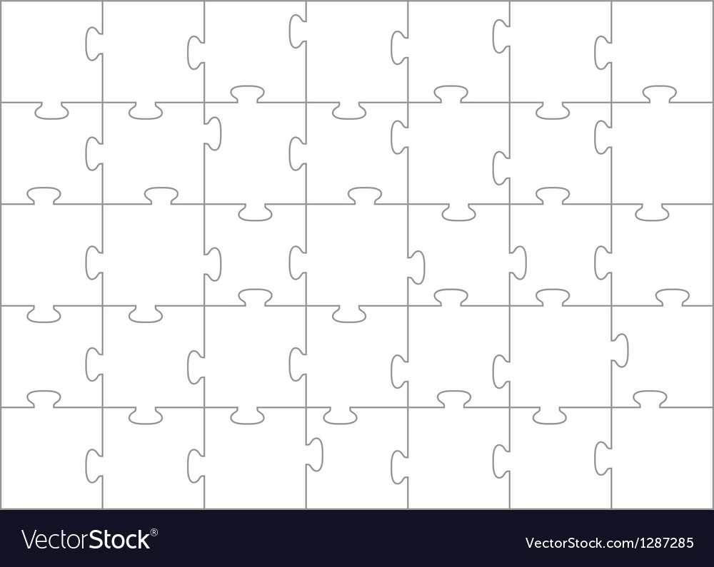 Jigsaw Puzzle Template 35 Pieces With Regard To Blank Jigsaw Piece Template