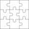Jigsaw Puzzle Vector, Blank Simple Template 3X3 Regarding Blank Jigsaw Piece Template