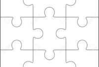 Jigsaw Puzzle Vector, Blank Simple Template 3X3 within Blank Jigsaw Piece Template