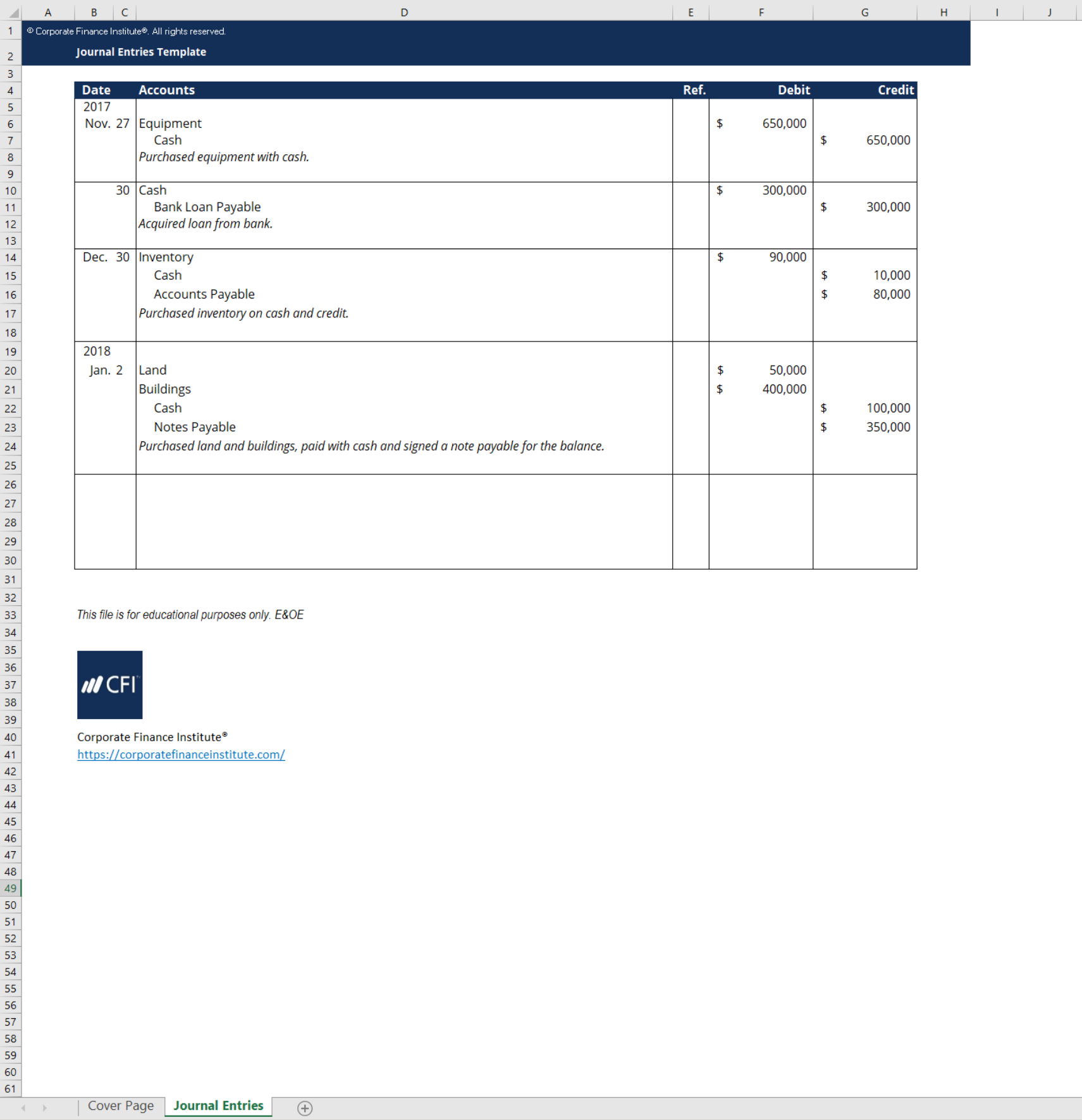 Journal Entry Template - Download Free Excel Template For Double Entry Journal Template For Word