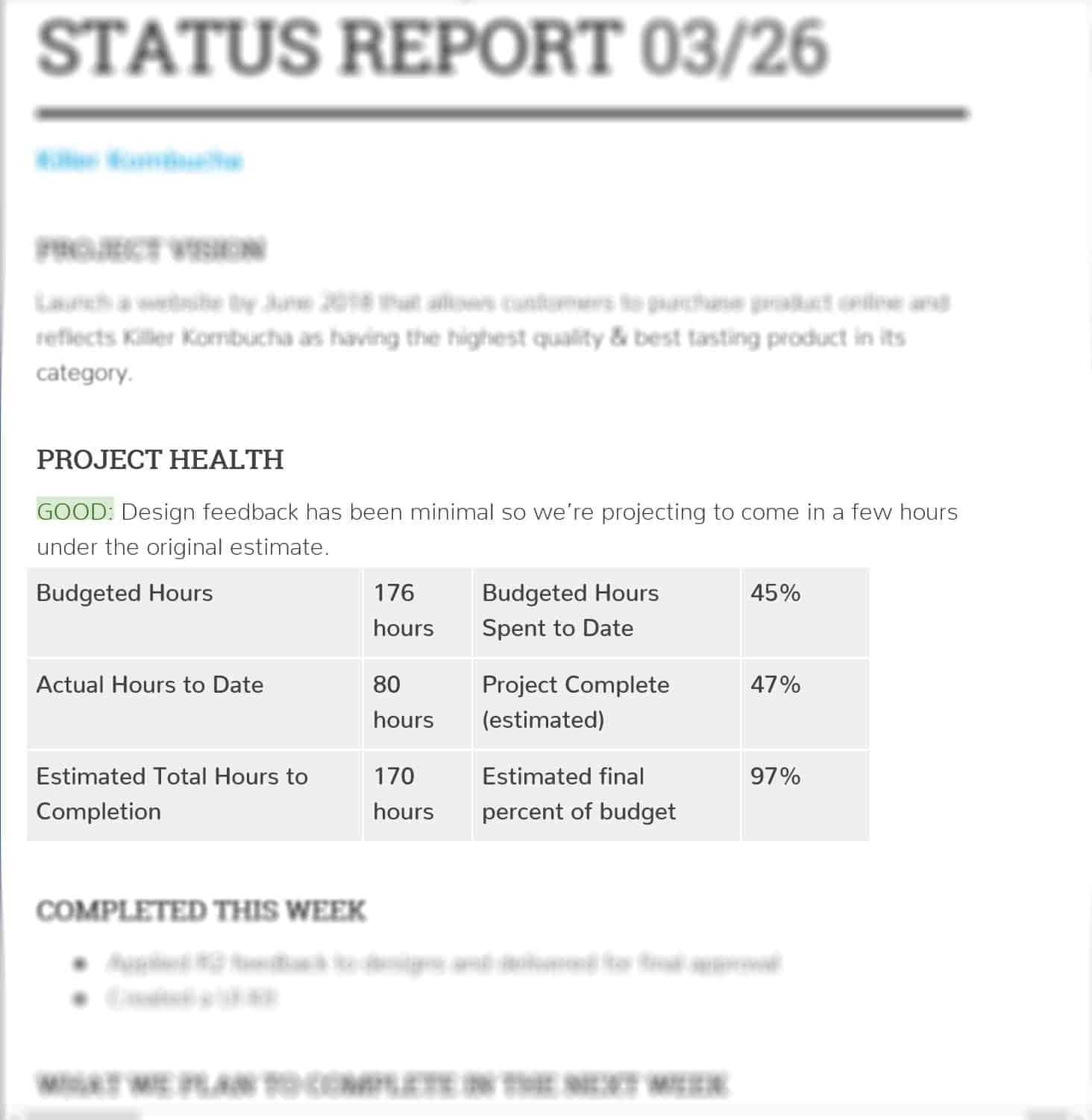 Keep Your Project On Track With Status Reports – The Digital With Project Status Report Email Template
