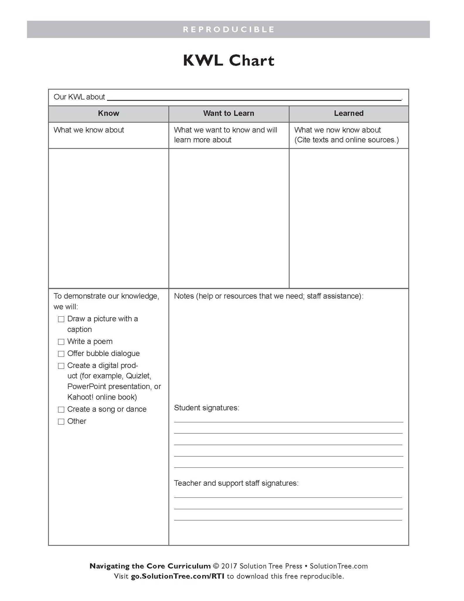 Kwl Worksheet Pdf | Printable Worksheets And Activities For Pertaining To Kwl Chart Template Word Document