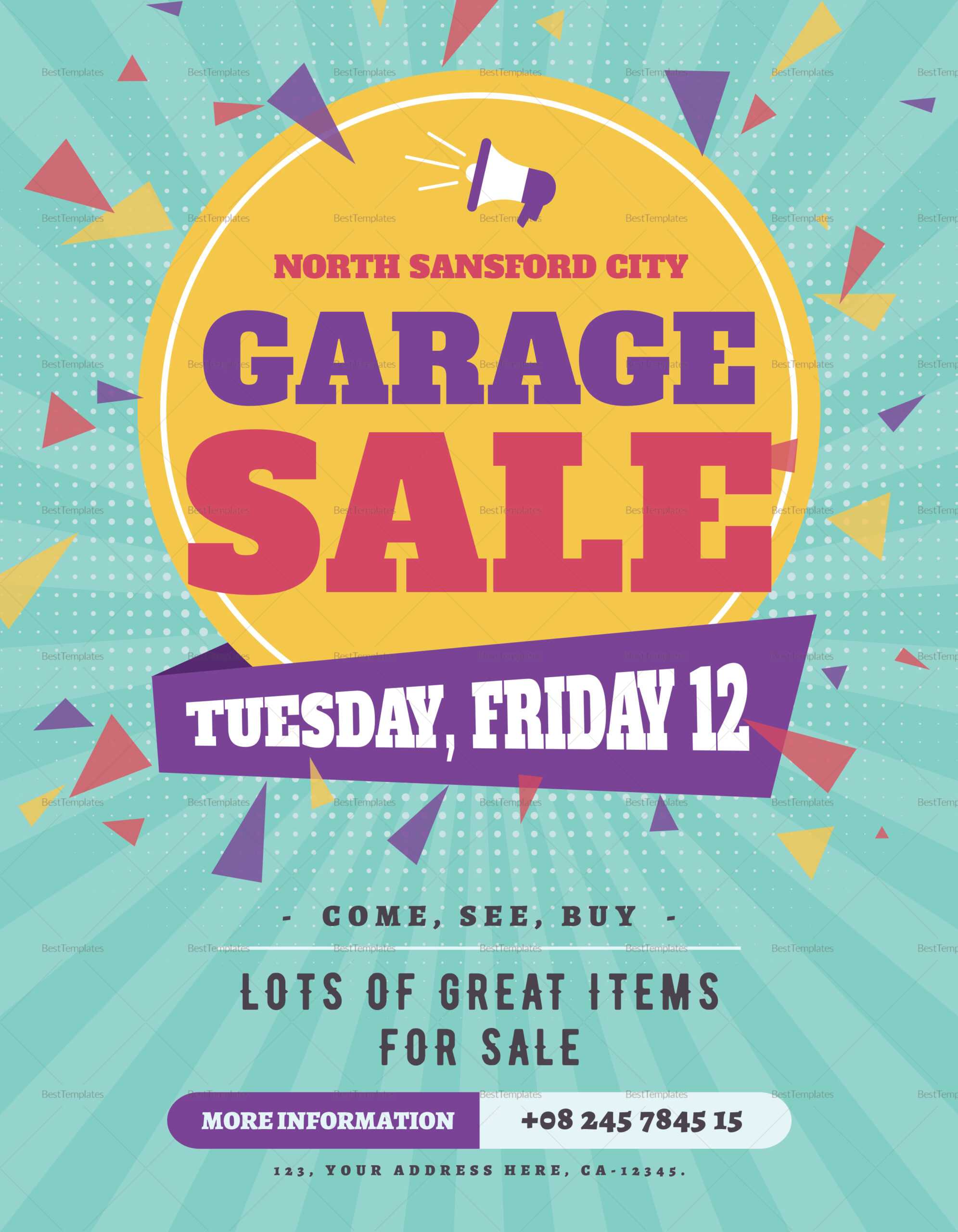 Large Garage Sale Flyer Template Inside Garage Sale Flyer Template Word