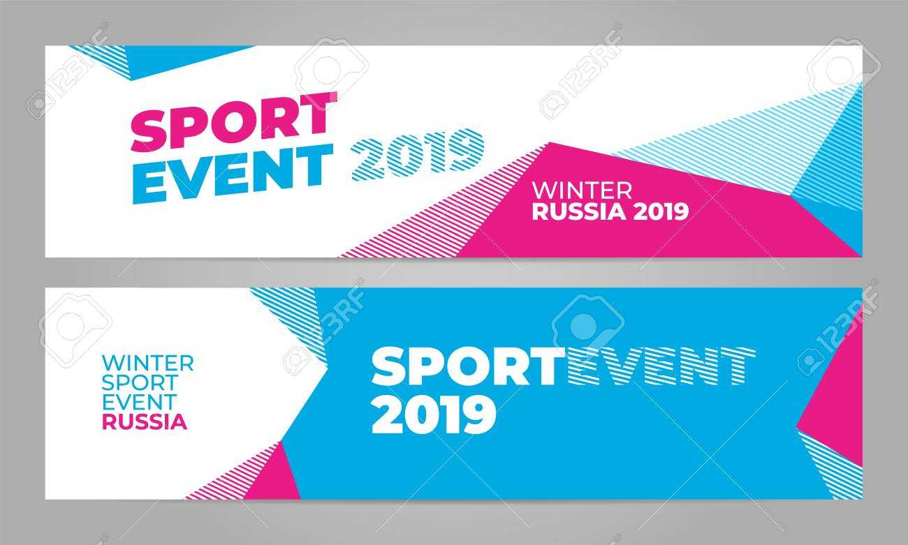 Layout Banner Template Design For Winter Sport Event, Tournament.. Within Event Banner Template