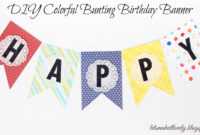 Let's Make It Lovely: Diy Colorful Bunting Birthday Banner with regard to Diy Birthday Banner Template