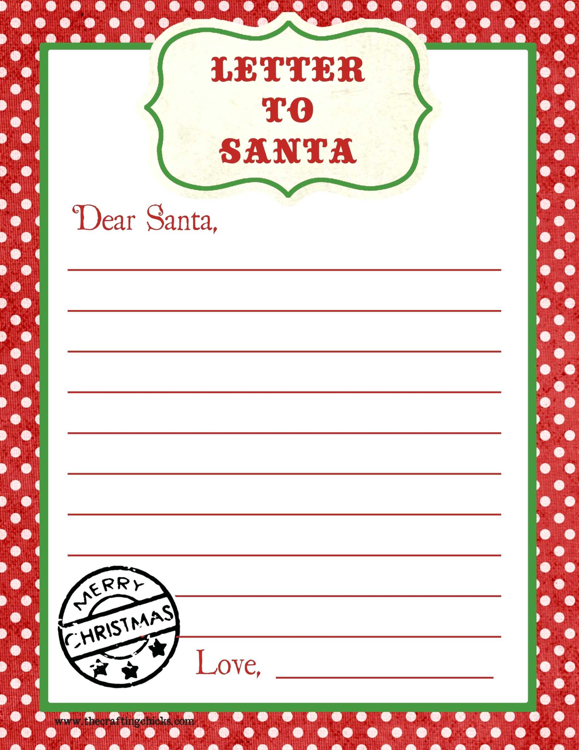 Letter To Santa – Plan.uristconsult With Regard To Letter From Santa Template Word