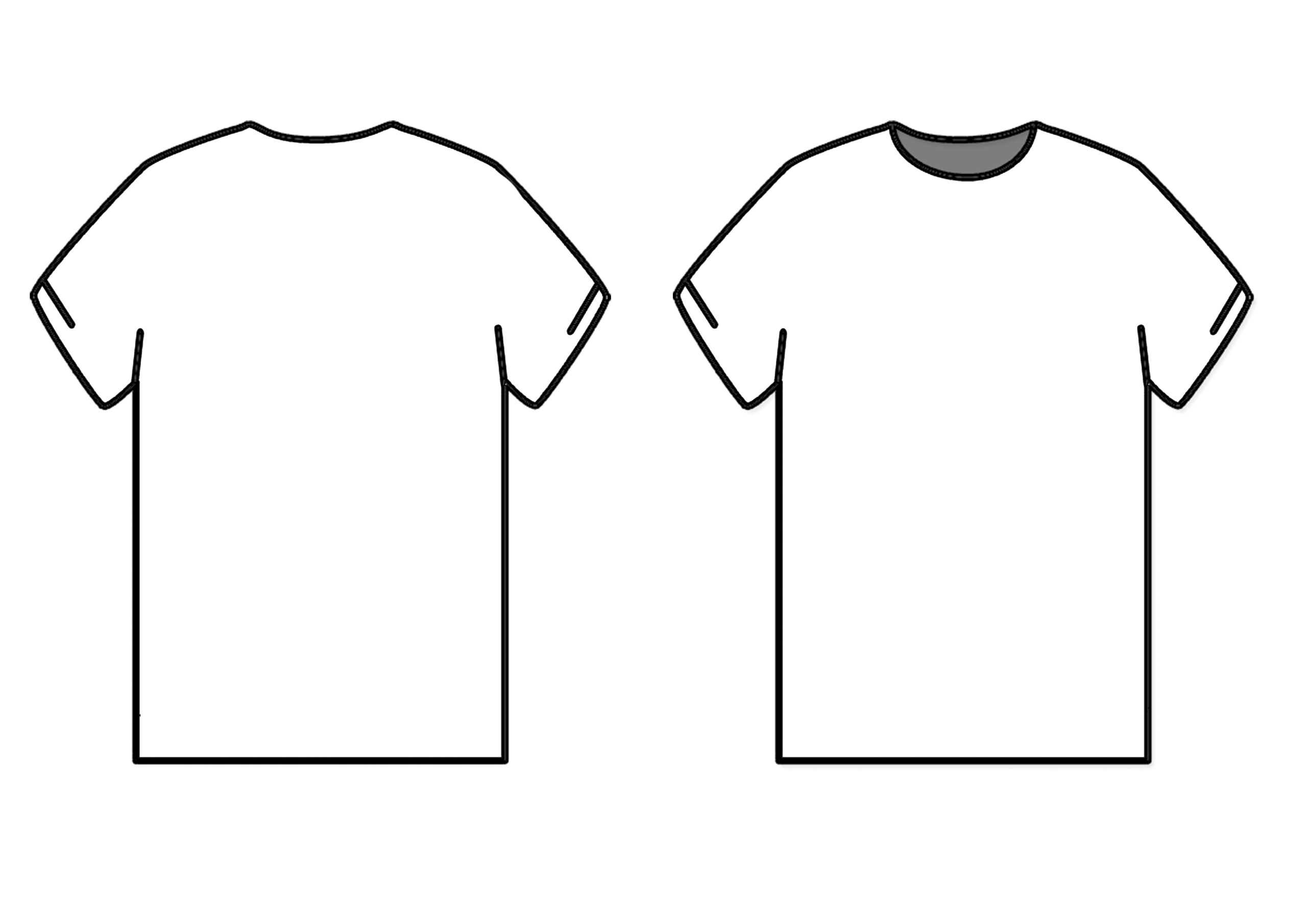 Library Of White T Shirt Template Graphic Freeuse Stock Png With Regard To Blank T Shirt Outline Template