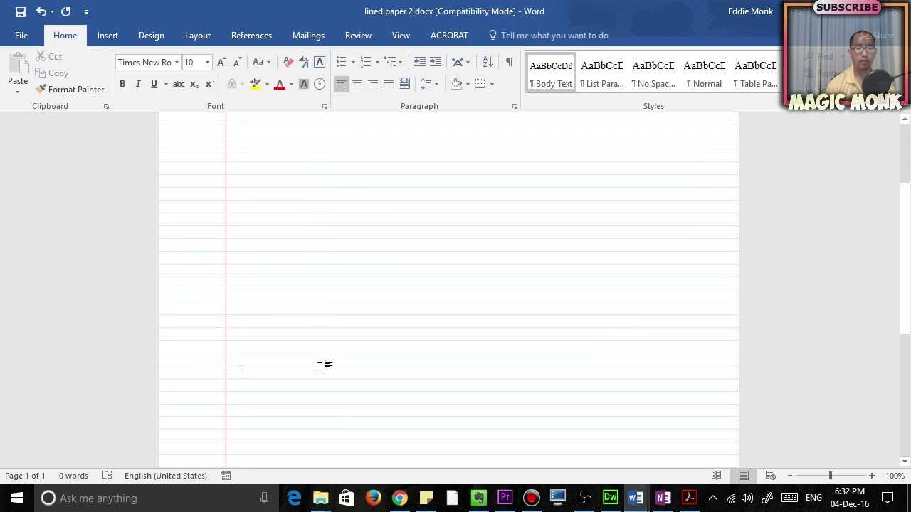 Lined Paper In Microsoft Word, Pdf For Notebook Paper Template For Word 2010