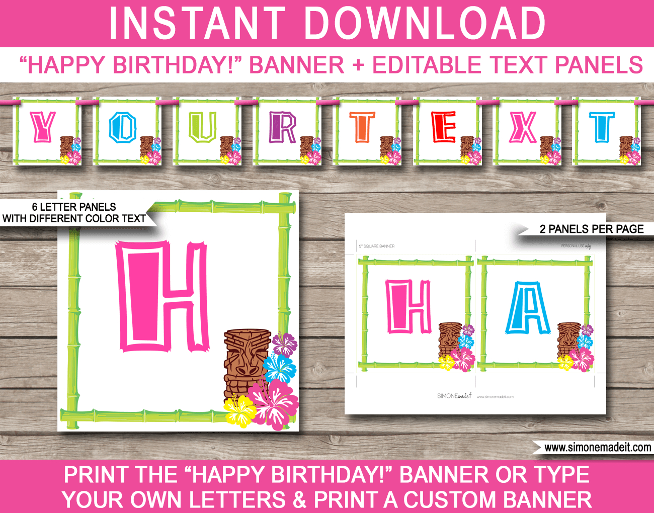 Luau Party Banner Template With Regard To Free Printable Party Banner Templates