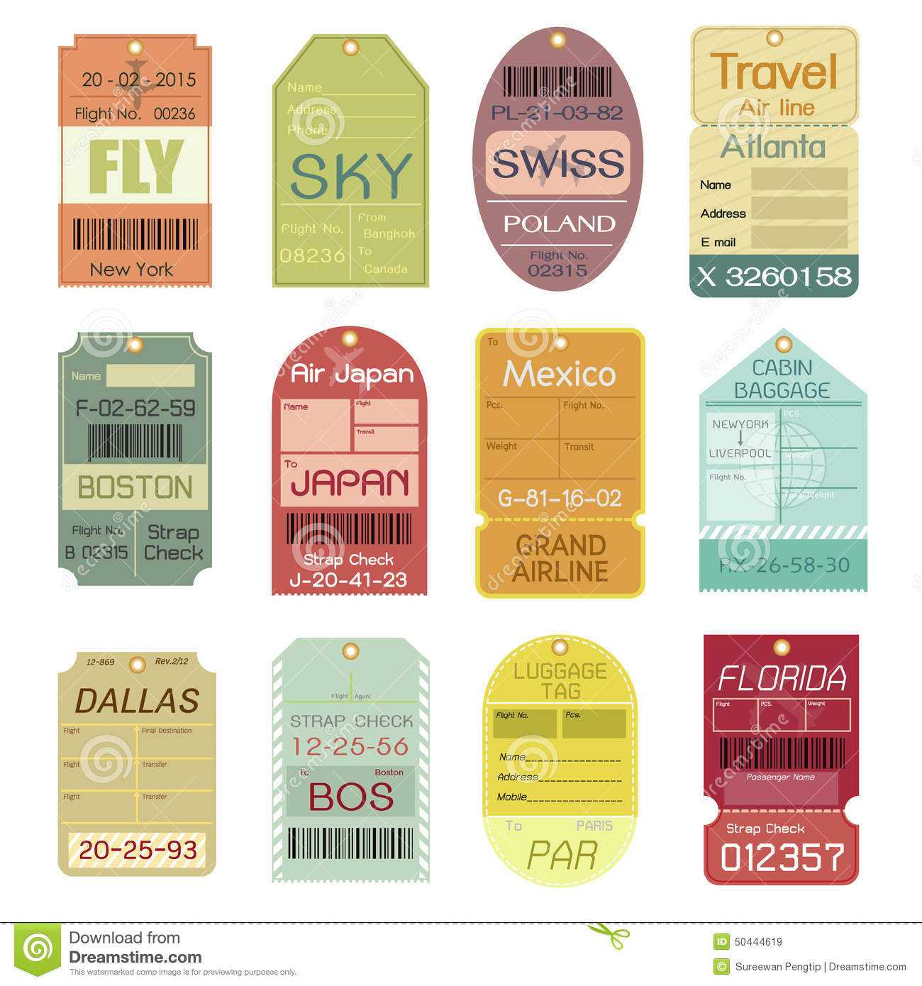 Luggage Tag Template Clipart With Luggage Tag Template Word