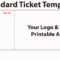 Lunch Ticket Template – Karan.ald2014 For Blank Admission Ticket Template