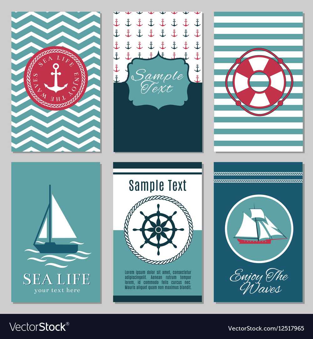 Marine Banners Or Summer Nautical Invitation Cards Pertaining To Nautical Banner Template