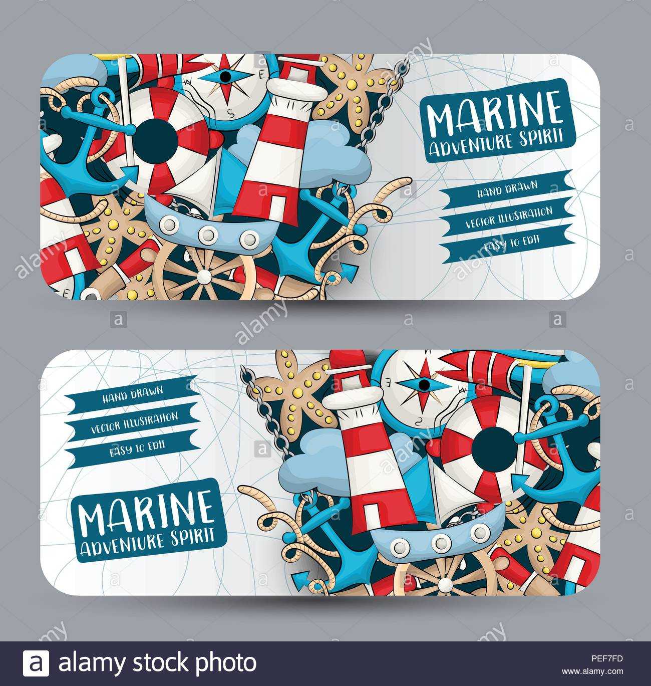 Marine Nautical Travel Concept. Horizontal Banner Template Throughout Nautical Banner Template