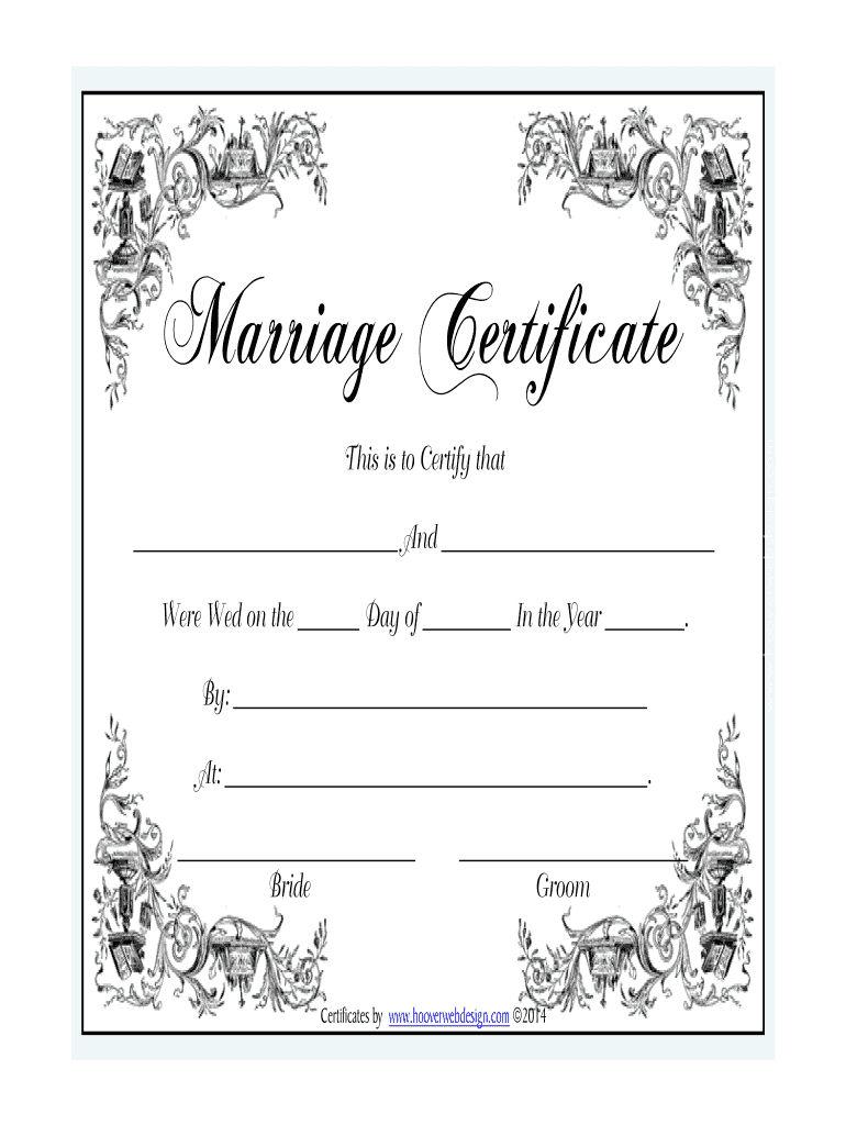 Marriage Certificate - Fill Online, Printable, Fillable Pertaining To Blank Marriage Certificate Template