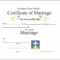 Marriage Certificate Template – Certificate Templates Pertaining To Blank Marriage Certificate Template