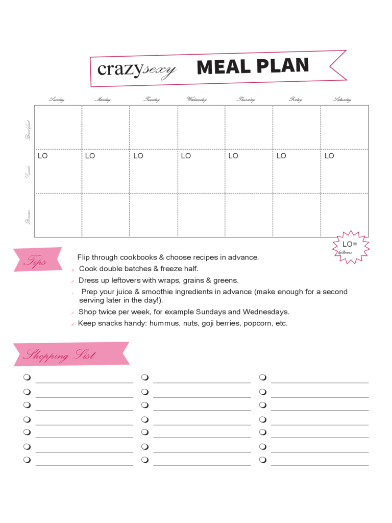 Meal Planner Template – 7 Free Templates In Pdf, Word, Excel With Weekly Meal Planner Template Word