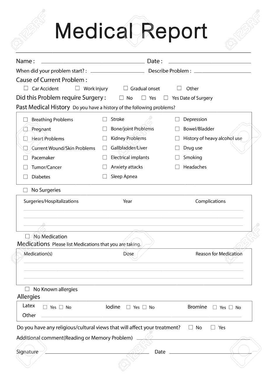 Medical Report – Karati.ald2014 Throughout Medical Report Template Doc