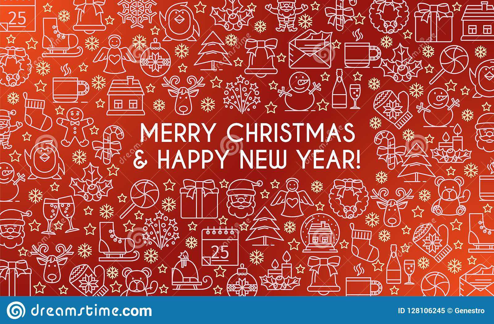 Merry Christmas Banner 02 Stock Vector. Illustration Of With Regard To Merry Christmas Banner Template