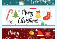 Merry Christmas Set Of Banners Template With intended for Merry Christmas Banner Template