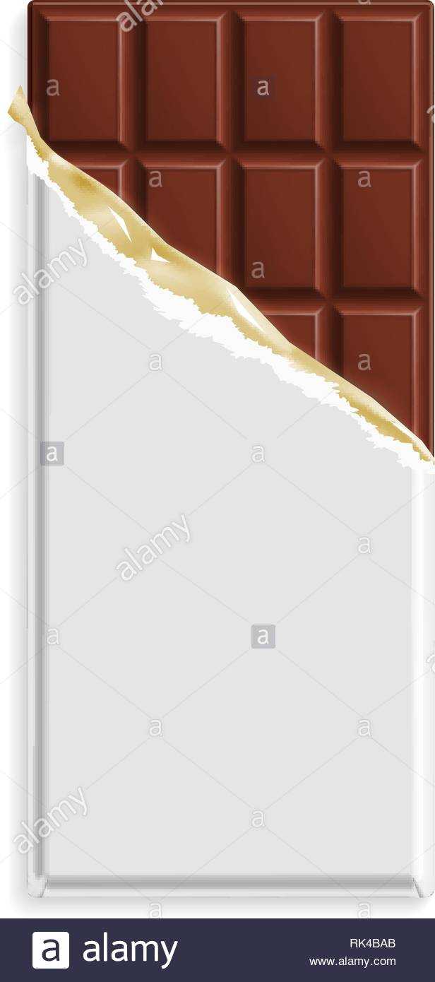 Milk Chocolate Bar In A Blank Wrapper Mock Up. Sweet Dessert Pertaining To Blank Candy Bar Wrapper Template