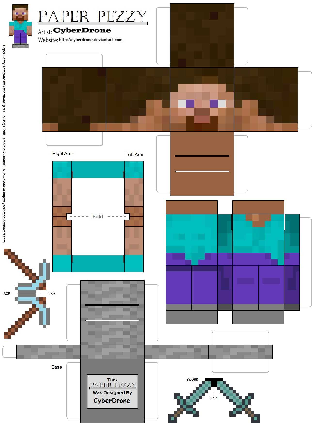 Minecraft Papercraft Skins Paper Crafts For Minecraft Print In Minecraft Blank Skin Template