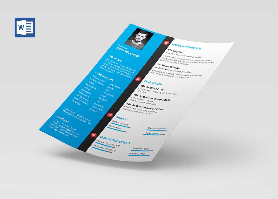 Modern Cv Template Word Free Download – Resumekraft For Free Brochure Templates For Word 2010