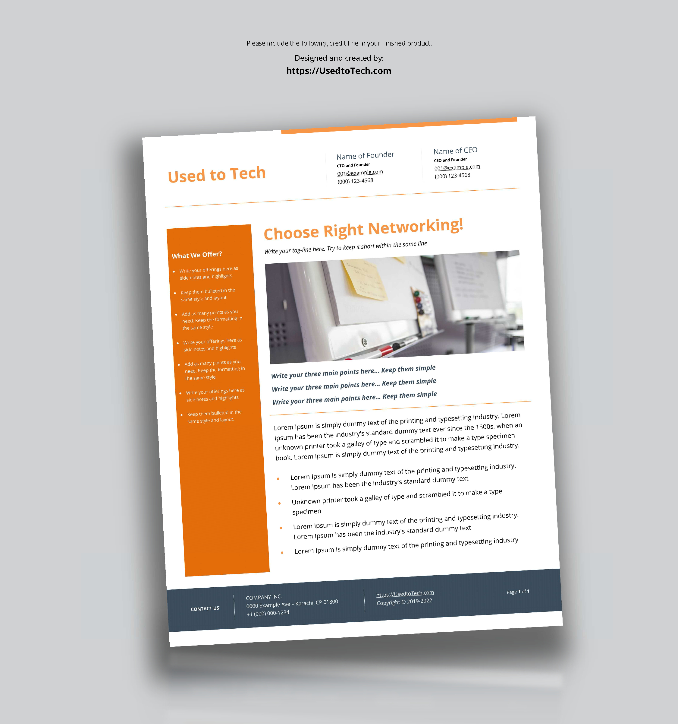 Modern Flyer Design In Microsoft Word Free – Used To Tech Throughout Templates For Flyers In Word