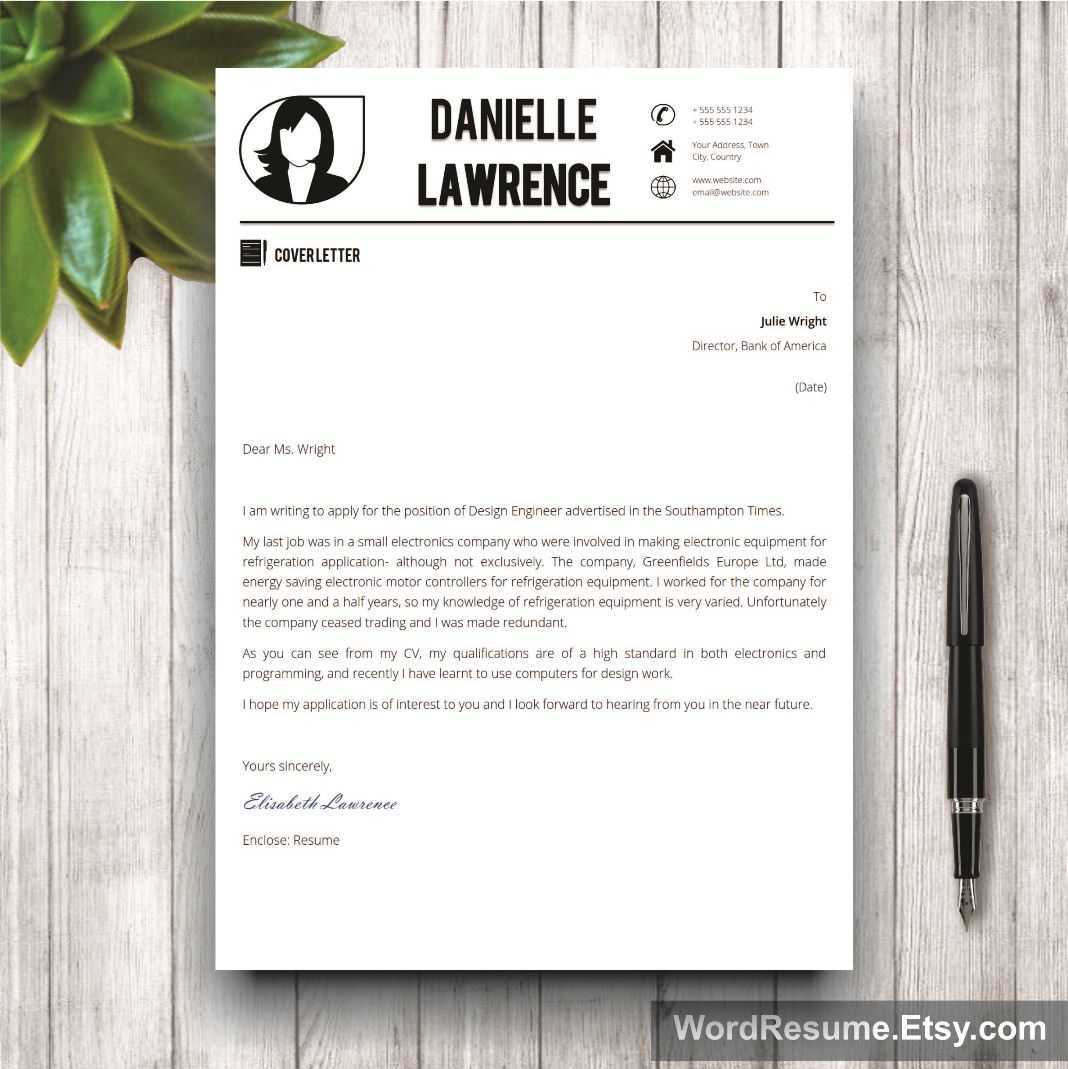 Modern Resume Template For Word – “Danielle Lawrence” With Resume Templates Word 2007