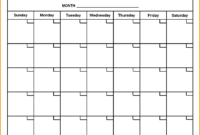 Month At A Glance Blank Calendar Printable | Monthly inside Month At A Glance Blank Calendar Template